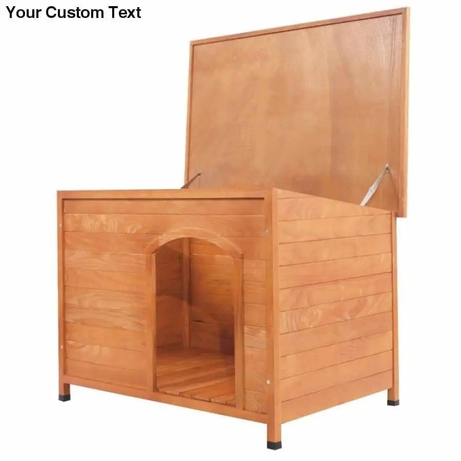 Tenozek Wood Pet Dog House Shelter Large Kennel Weather Resistant Wood Talis Us