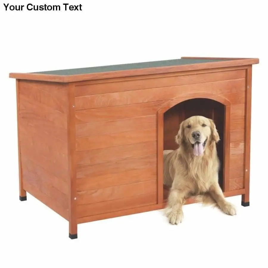 Tenozek Wood Pet Dog House Shelter Large Kennel Weather Resistant Wood Talis Us