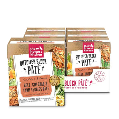 The Honest Kitchen Butcher Block Pate: Beef, Cheddar & Farm Veggies Pate Wet Dog Food 6/10.5oz The Honest Kitchen