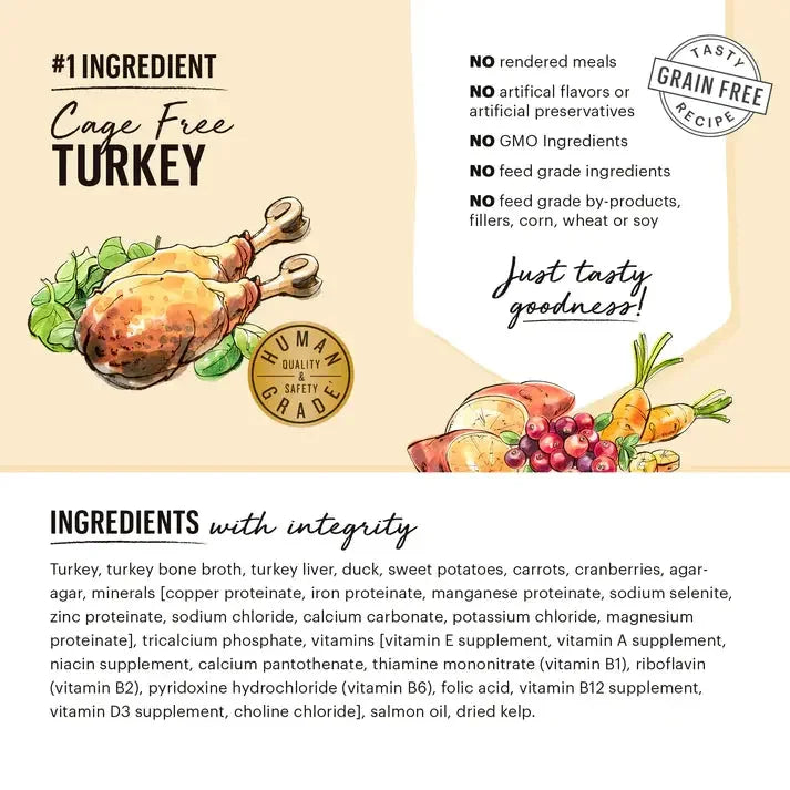 The Honest Kitchen Butcher Block Pate: Turkey, Duck & Root Veggies Pate Wet Dog Food 6/10.5oz The Honest Kitchen