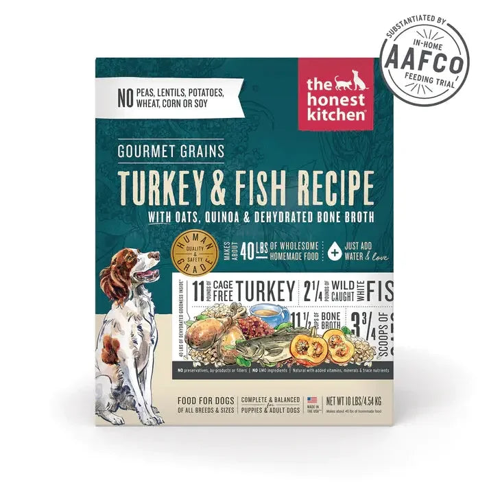 The Honest Kitchen Dehydrated Gourmet Grains Turkey & White Fish Dog Food The Honest Kitchen