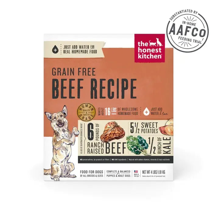 The Honest Kitchen Dehydrated Grain Free Beef Recipe Dog Food The Honest Kitchen
