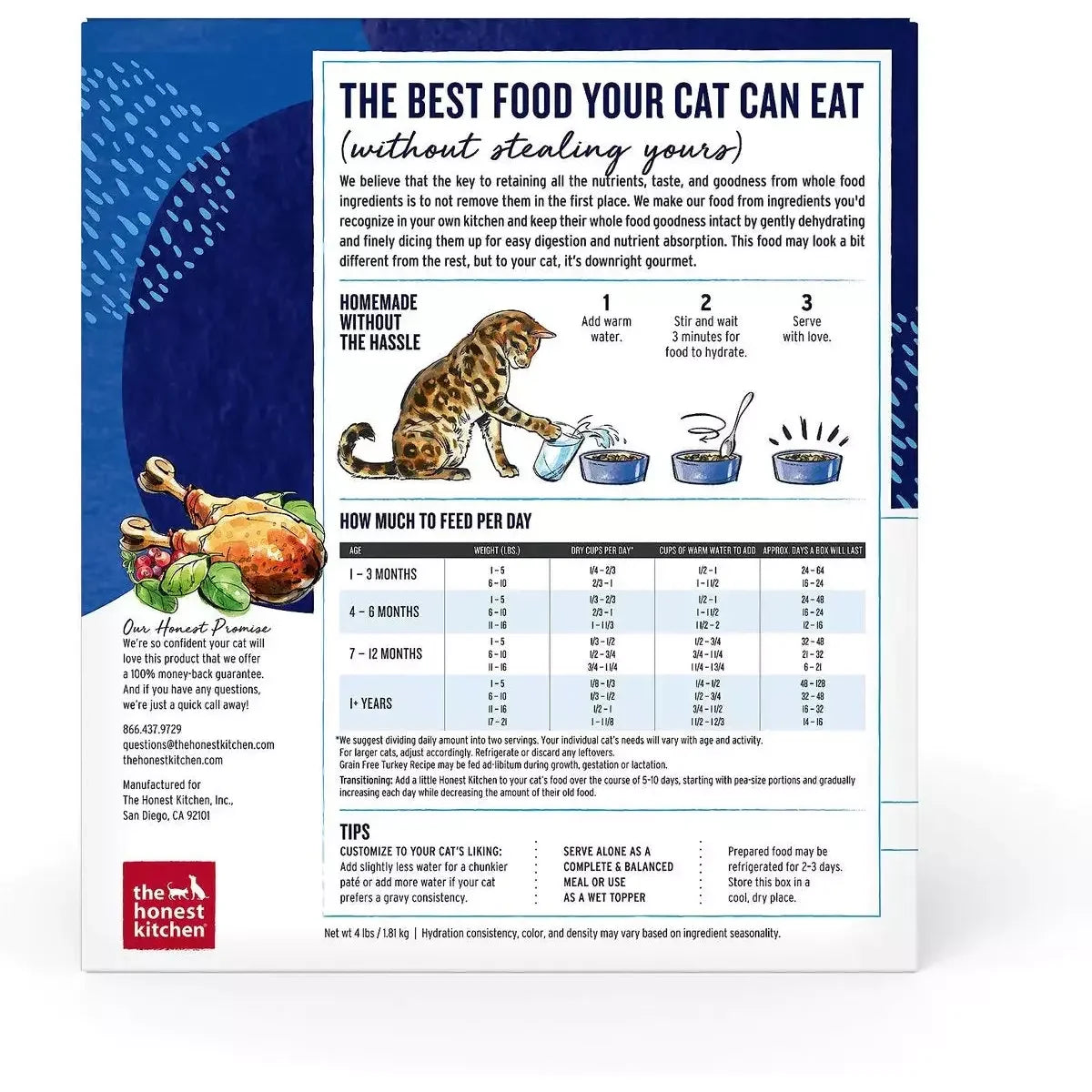 The Honest Kitchen Dehydrated Grain Free Turkey Cat Food The Honest Kitchen