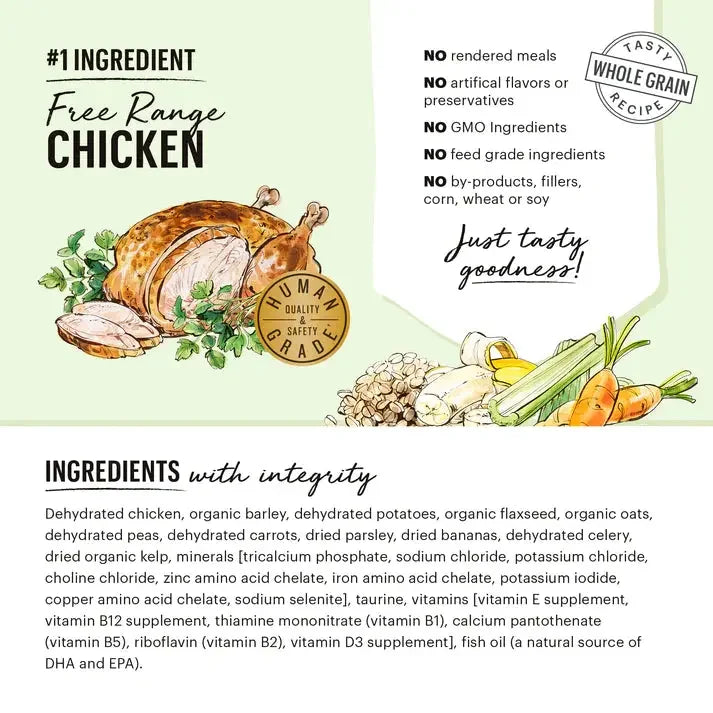 The Honest Kitchen Dehydrated Whole Grain Chicken Recipe Dog Food The Honest Kitchen
