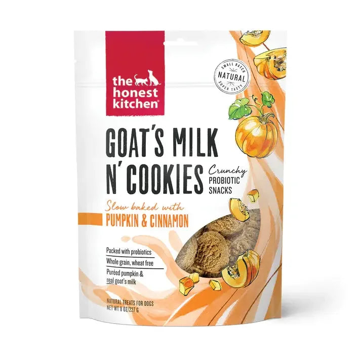 The Honest Kitchen Goat's Milk N' Cookies Crunchy Probiotic Snacks Natural Dog Treats 8oz The Honest Kitchen