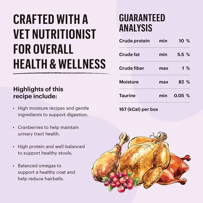 The Honest Kitchen Grain Free Minced Turkey, Chicken & Duck Recipe in a Bone Broth Gravy Wet Cat Food 12/5.5oz The Honest Kitchen
