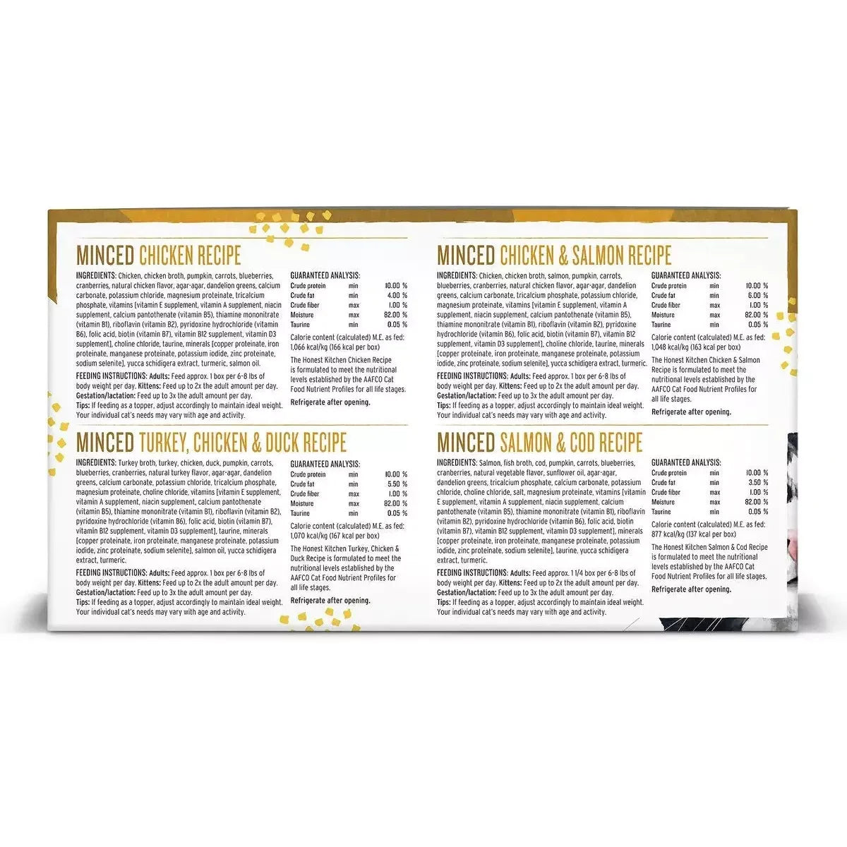 The Honest Kitchen Grain Free Minced in Bone Broth Gravy Wet Cat Food Variety Pack, 8/5.5oz The Honest Kitchen