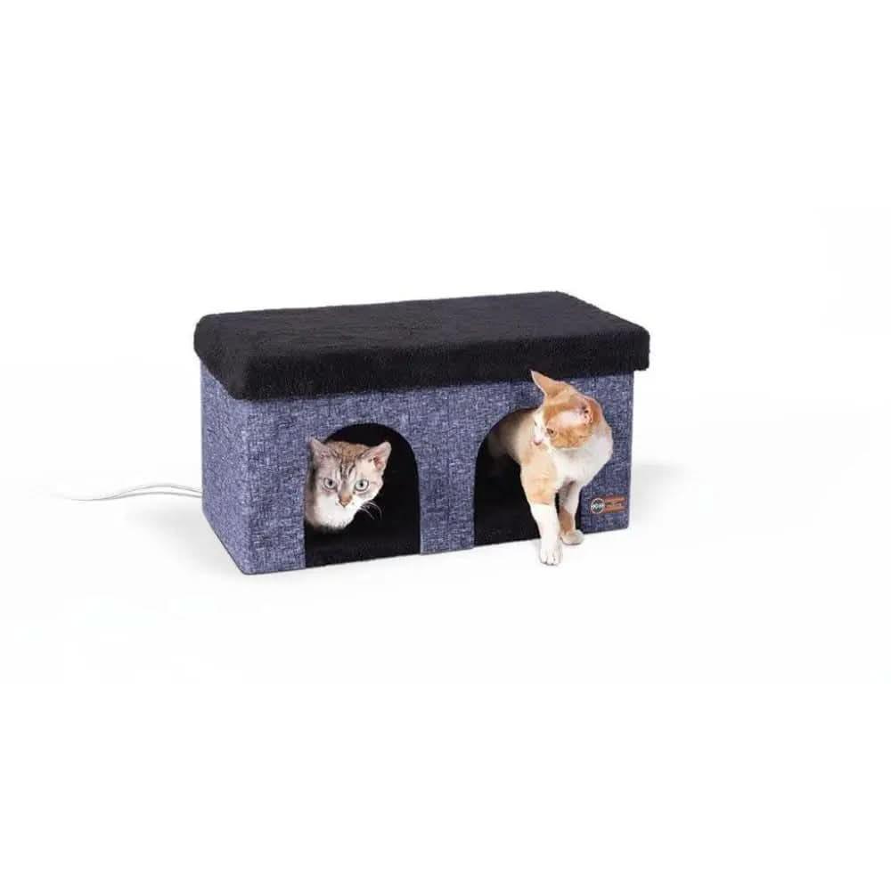 Thermo-Kitty Duplex in Classy Gray, 12" x 24" x 12" 4W K&H Pet Products