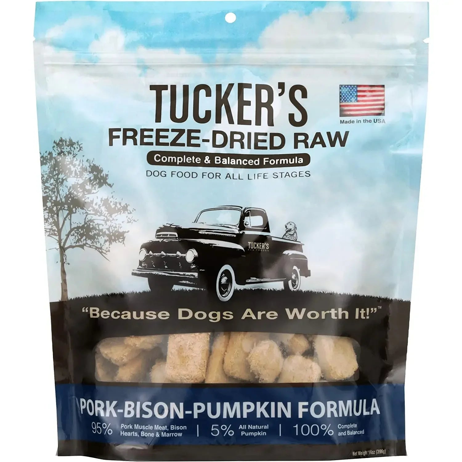 Tucker's® Pork-Bison-Pumpkin Formula Freeze-Dried Dog Food, 14 Oz Tucker's