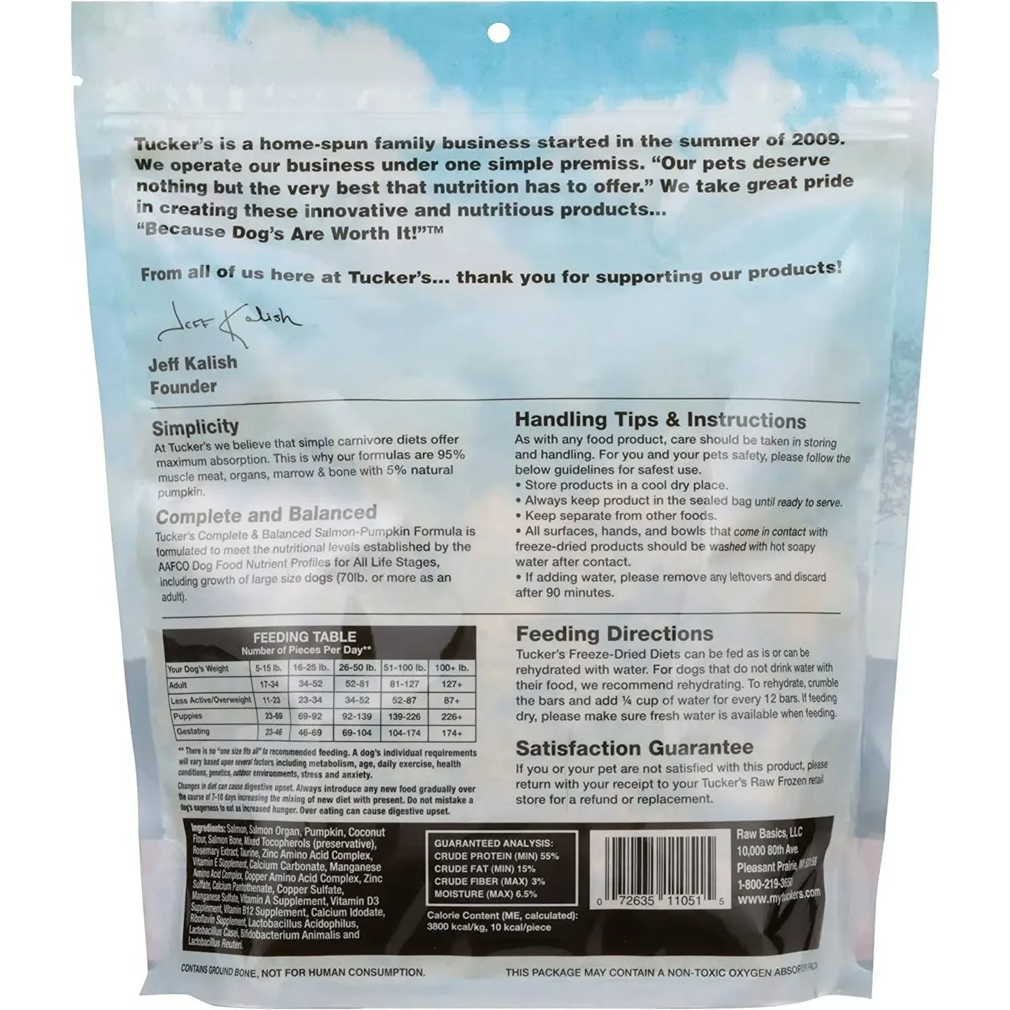 Tucker's® Salmon-Pumpkin Formula Freeze-Dried Dog Food, 12 Oz Tucker's