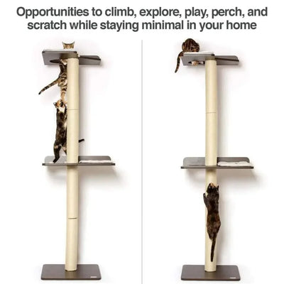 Ultimate Cat Climbing Tower & Activity Tree. (Tall sisal Scratching Posts, Modern cat Furniture, PetFusion