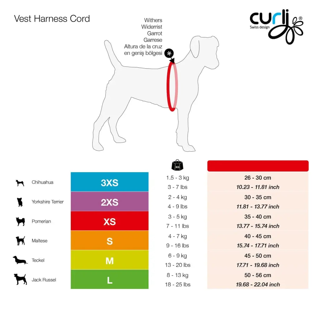 Vest Harness Cord with Air-Mesh Lining Step-in Dog Harness Lightweight for Small Dogs Curli