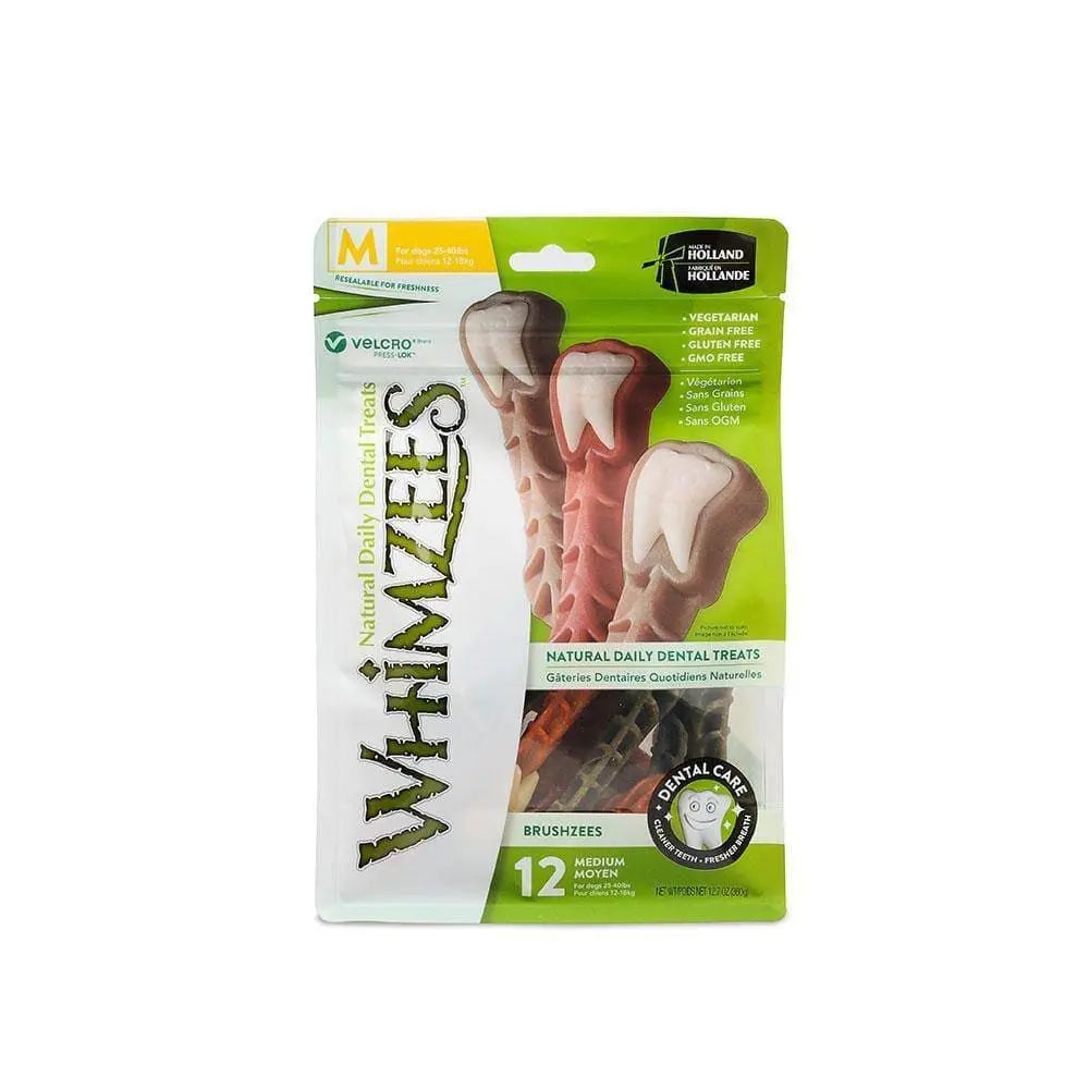 Whimzees Medium Gluten Free Toothbrush Dog Dental Chews 12.7 Oz Whimzees