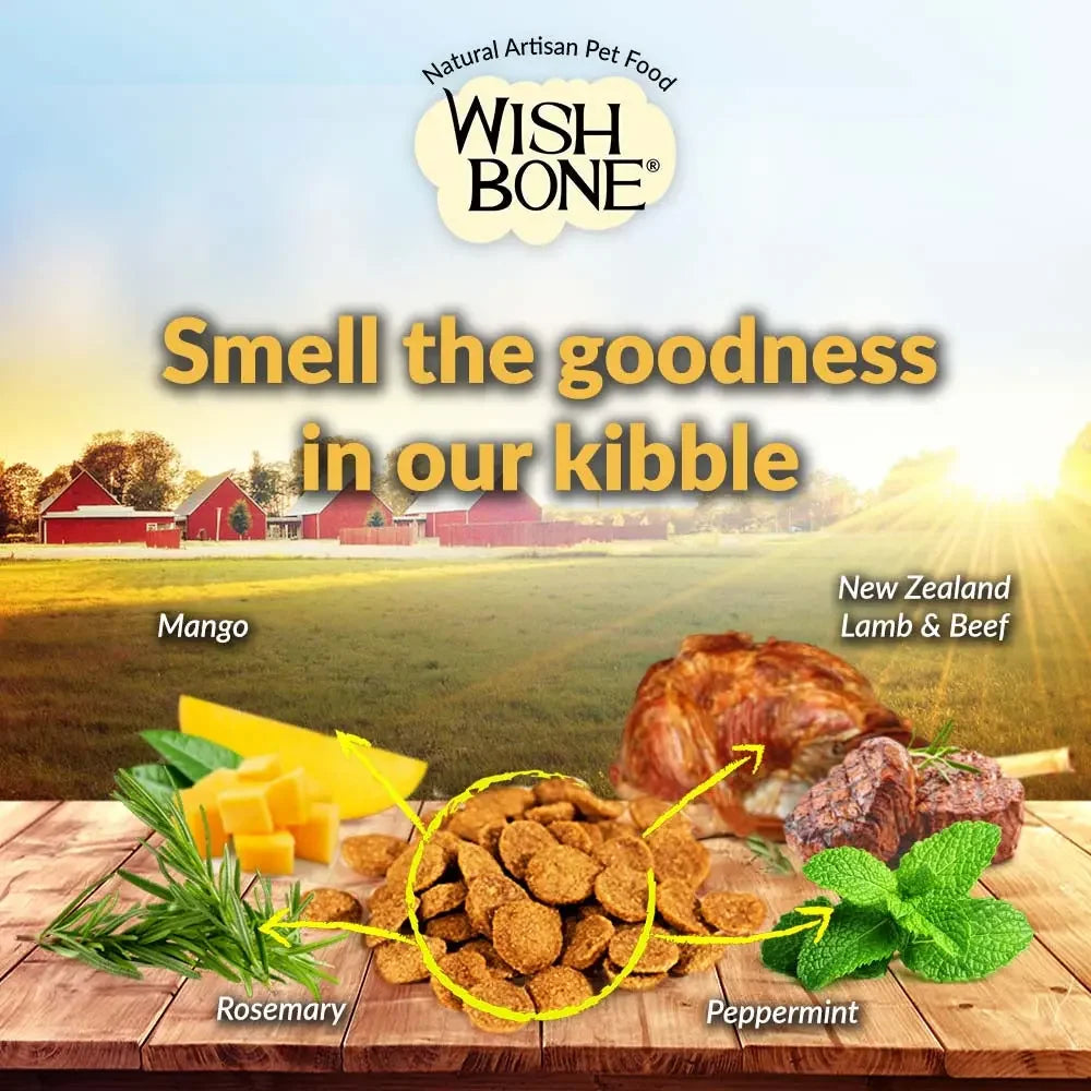 Wishbone Grain Free Graze Free-range Grass-fed New Zealand Beef Dry Dog Food Wishbone