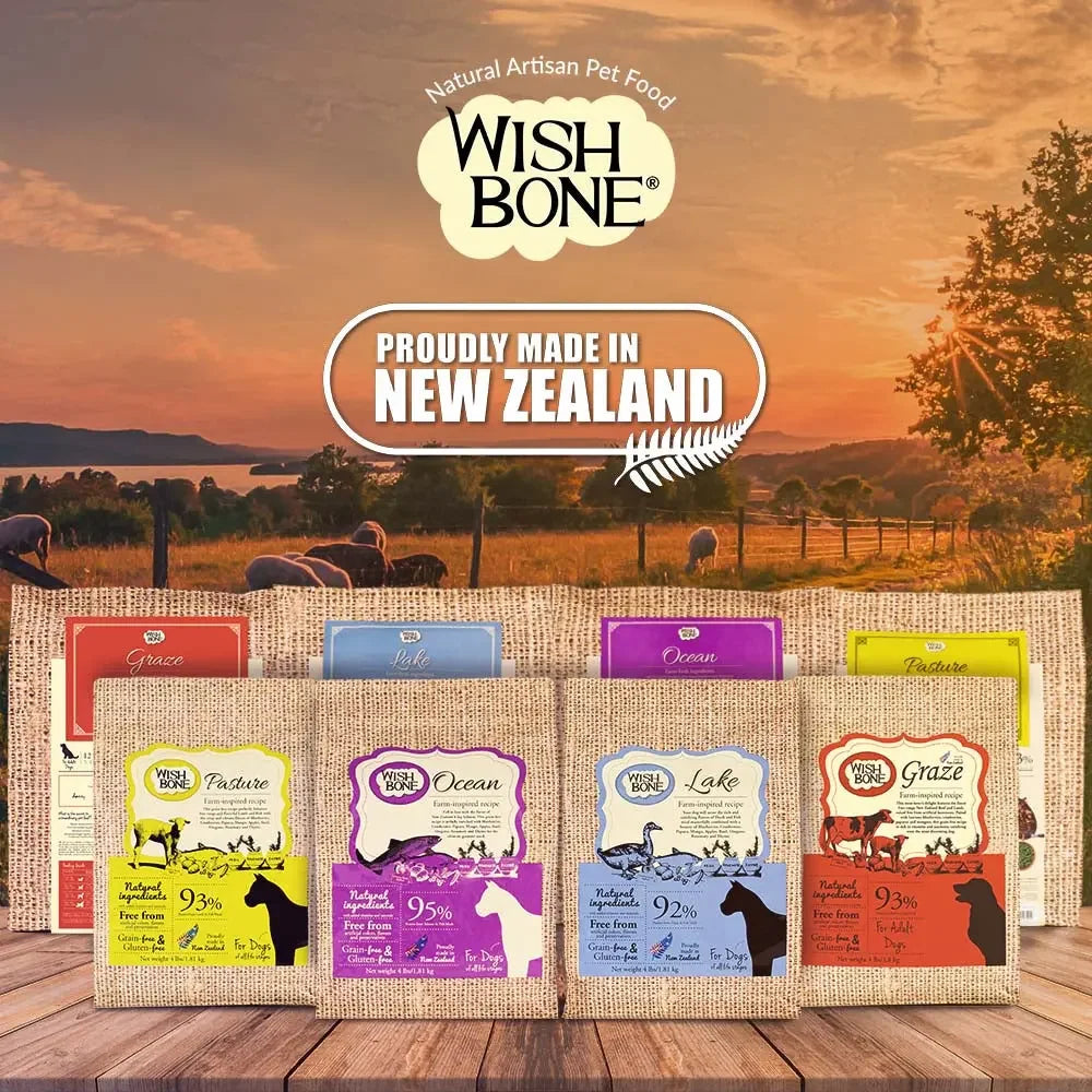 Wishbone Grain Free Graze Free-range Grass-fed New Zealand Beef Dry Dog Food Wishbone