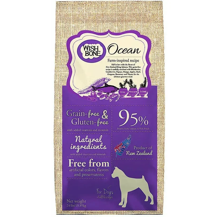 Wishbone Grain Free Ocean  Real New Zealand Salmon Dry Dog Food Wishbone