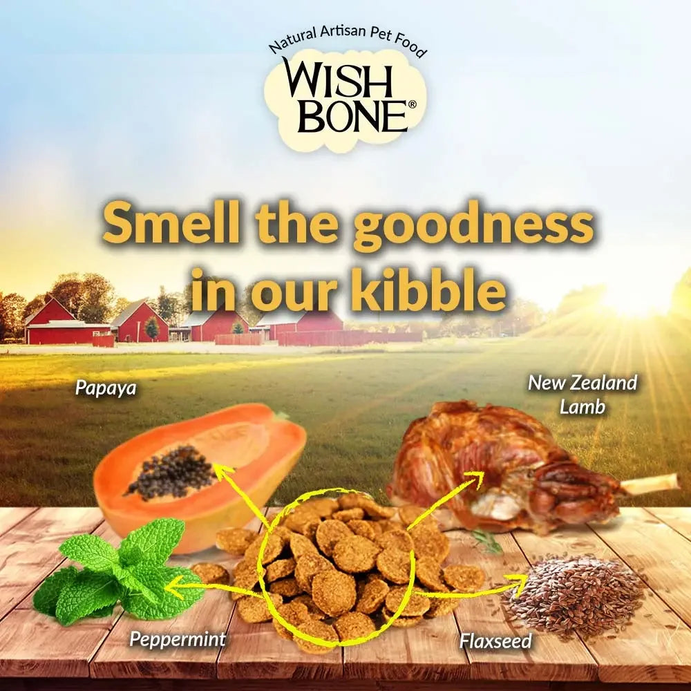 Wishbone Grain Free Pasture Free-range Grass-fed New Zealand Lamb Dry Dog Food Wishbone