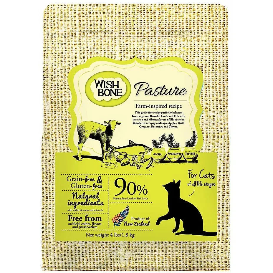 Wishbone Grain Free Pasture Grass-fed New Zealand Lamb Dry Cat Food Wishbone
