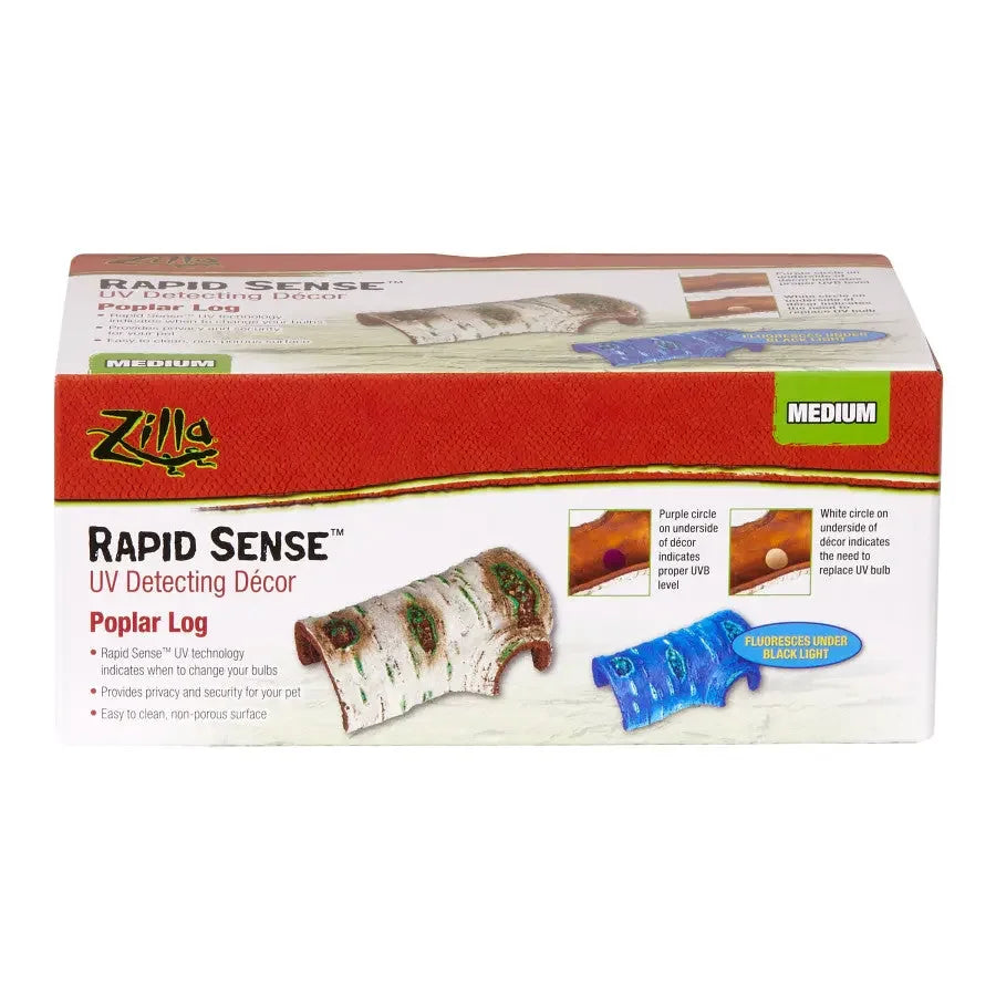 Zilla Rapid Poplar Log Sense Decor Reptile Supply Zilla
