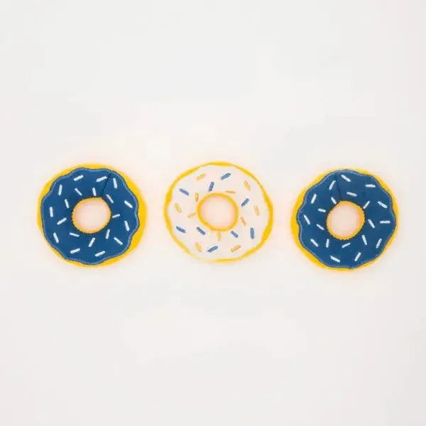 Zippy Paws Hanukkah Miniz 3-Pack Donutz Dog Toys ZippyPaws