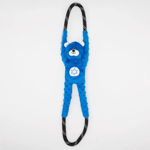 Zippy Paws Hanukkah RopeTugz Bear Dog Toys Zippy Paws