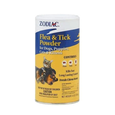 Zodiac Flea and Tick Powder for Dogs and Cats 6 oz Zodiac® CPD
