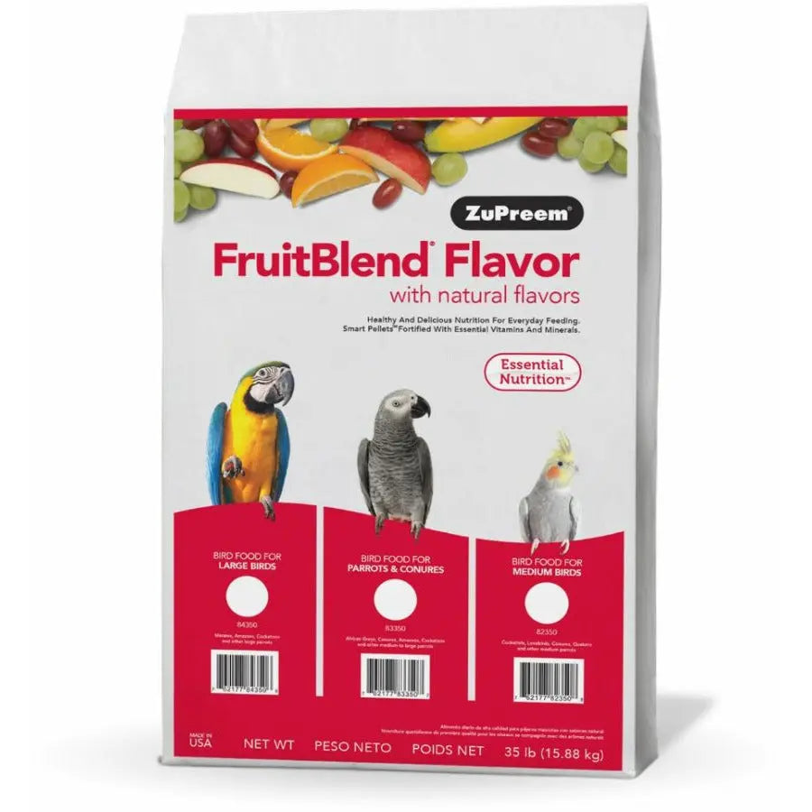 ZuPreem FruitBlend with Natural Flavor Pelleted Bird Food for Medium Birds ZuPreem