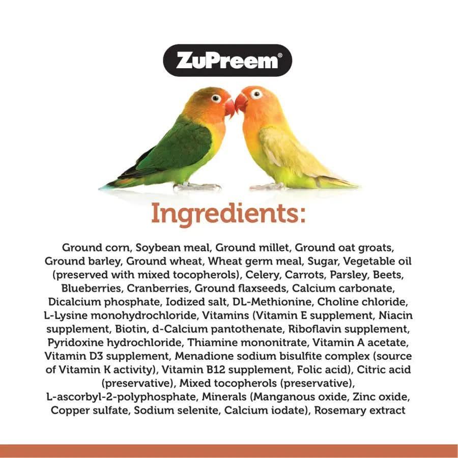 ZuPreem NutBlend with Natural Nut Flavor Pelleted Bird Food for Medium Birds 1ea/2 lb ZuPreem