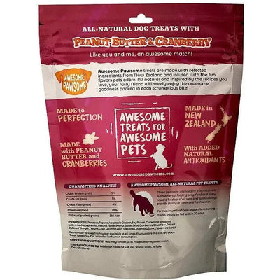 Awesome Pawsome Peanut Butter & Cranberry Dog Treats 3oz - Talis Us