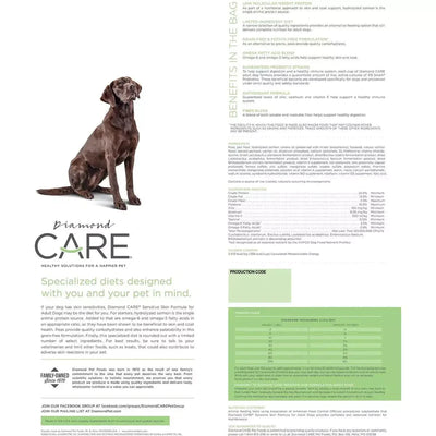 Diamond Care® Sensitive Skin Formula Adult Dry Dog Food - Talis Us