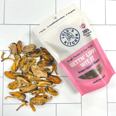 Lulu's Kitchen Gettn' Lippy Wit It Green Lipped Mussels Dog Treats - Talis Us