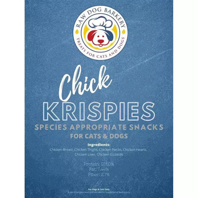 Raw Dog Barkery Chick Krispies Dog Treats - Talis Us