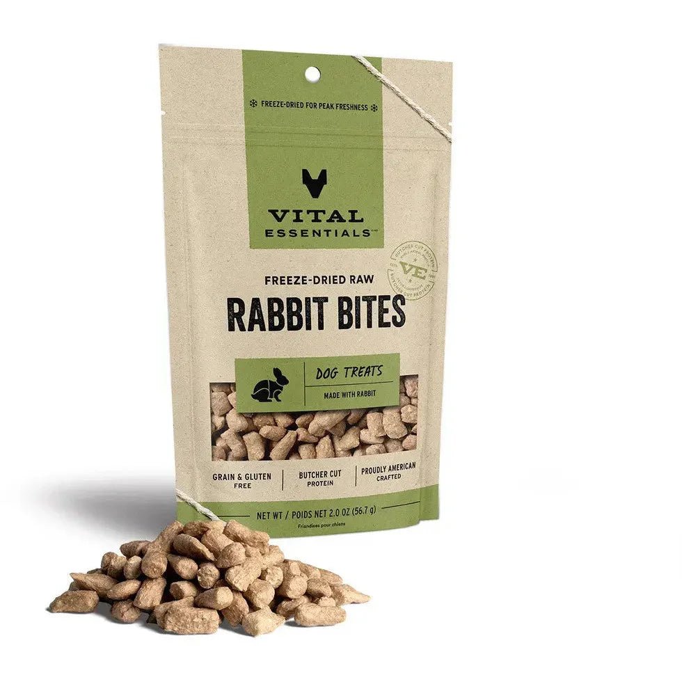 Vital Essentials® Freeze - Dried Rabbit Bites Dog Treats - Talis Us