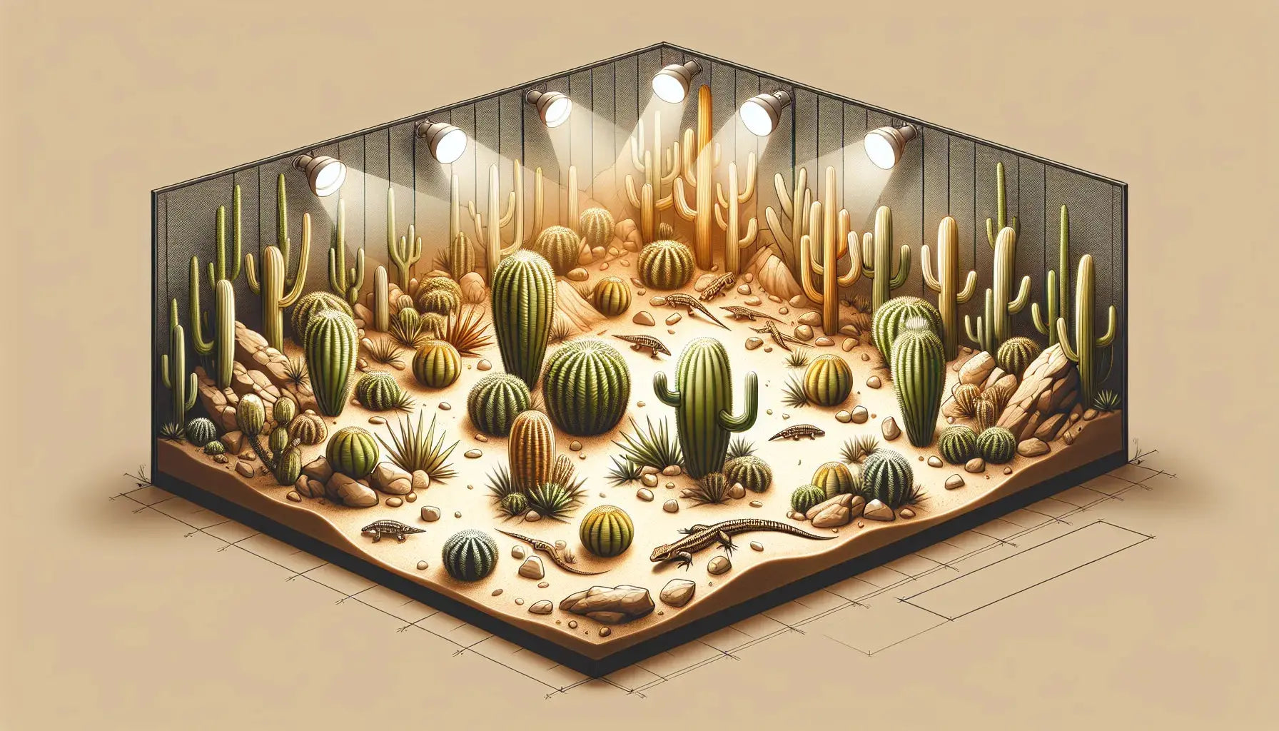 Create a Stunning Reptile Habitat with Decorative Cactus