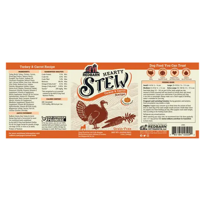 Redbarn Pet Products Hearty Stew All Life Stages Turkey & Carrot Wet Dog Food 12ea/12 oz Redbarn
