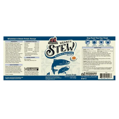 Redbarn Pet Products Hearty Stew All Life Stages Whitefish & Sweet Potato Wet Dog Food 12ea/12 oz Redbarn