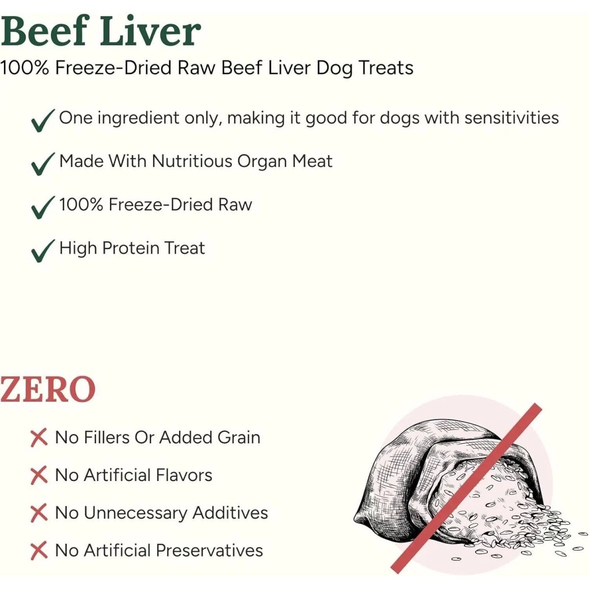 360 Pet Nutrition Beef Liver Grain - Free Raw Freeze - Dried Dog Treats 4oz - Talis Us