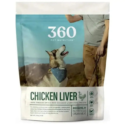 360 Pet Nutrition Chicken Liver Grain - Free Raw Freeze - Dried Dog Treats - Talis Us