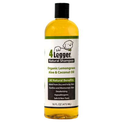 4-Legger Organic Hypoallergenic Dog Shampoo with Aloe and Coconut Oil for Moisturizing Skin