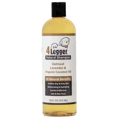 4-Legger organic oatmeal dog shampoo with lavender and coconut oil for soothing dry and itchy skin