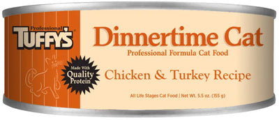 Tuffy's Dinnertime Chicken & Turkey Canned Cat Food 24ea/5.5 oz Tuffy's