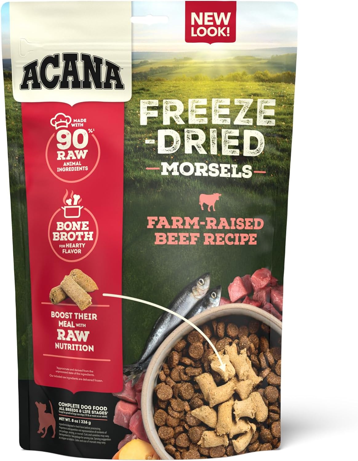 ACANA Ranch-Raised Beef Morsels Freeze-Dried Dog Food & Topper 8 oz