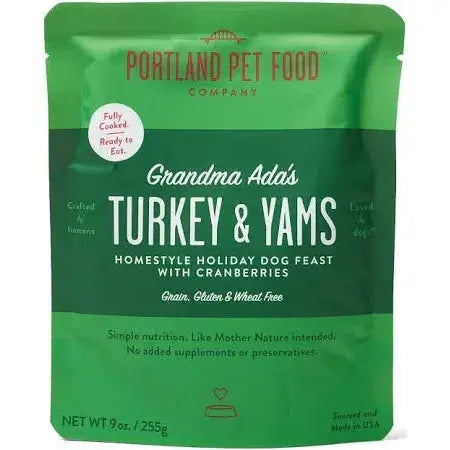 Portland Pet Food Company Grandma Ada's Turkey & Yams Homestyle Wet Dog Food 8/9oz Portland Pet Food