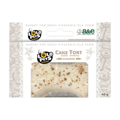 A & E Cages Vanilla LoLo Pets Bakery Bone Shaped Dog Cake Treat A&E Cage Company