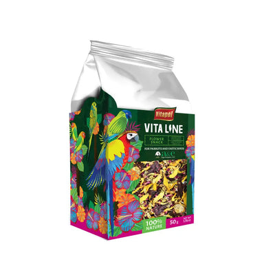 A & E Cages Vitapol Vita Line Flower Snack for Parrots & Exotic Birds 50 g A&E Cage Company