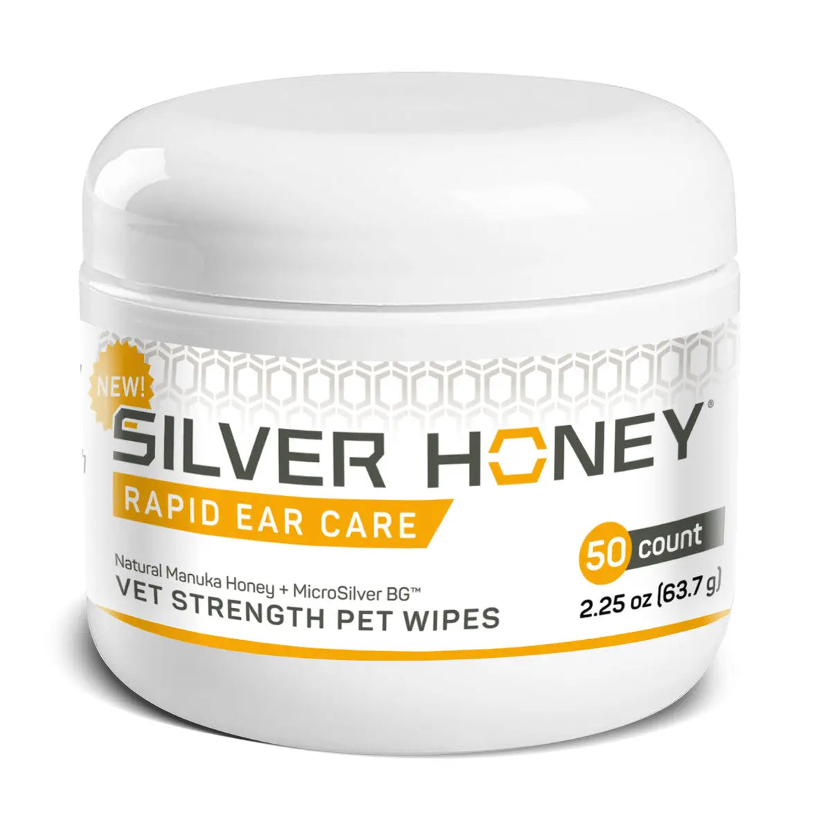 Absorbine Pet Silver Honey Rapid Ear Care Vet Strength Pet Wipes, 50ct, Absorbine Pet