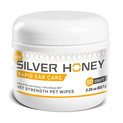 Absorbine Pet Silver Honey Rapid Ear Care Vet Strength Pet Wipes, 50ct, Absorbine Pet