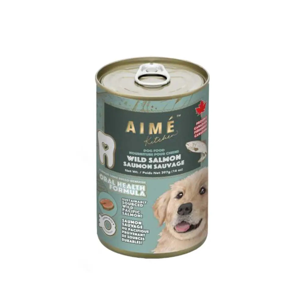 Aime Kitchen Oral Health Wild Salmon Wet Dog Food 12/14oz Aime Kitchen