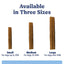 Angels Eyes Sea Sticks Multi-Benefit Dog Treats from Angels Eyes come in three sizes for dogs: Small (up to 22lb), Medium (22–44lb), and Large (over 44lb). Brown treats with prebiotic brown seaweed. Available in Three Sizes.