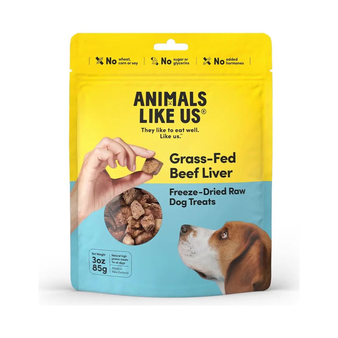 Animals Like Us Freeze Dried Raw Grass-Fed Beef Liver Dog Treat 3 oz Animals Like Us
